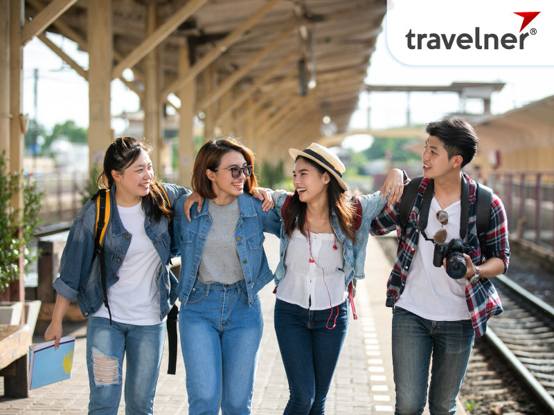 A fun group of friends who travel to beautiful places