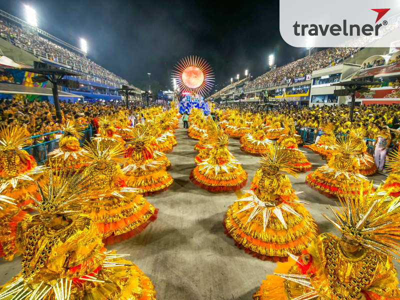 Brazil also attracts travelers through jubilant and colorful festivals.
