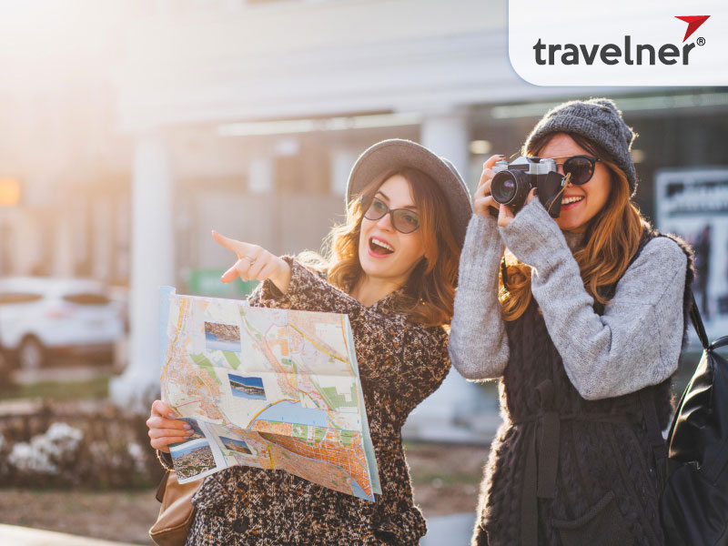 International tourists visit attractive destinations