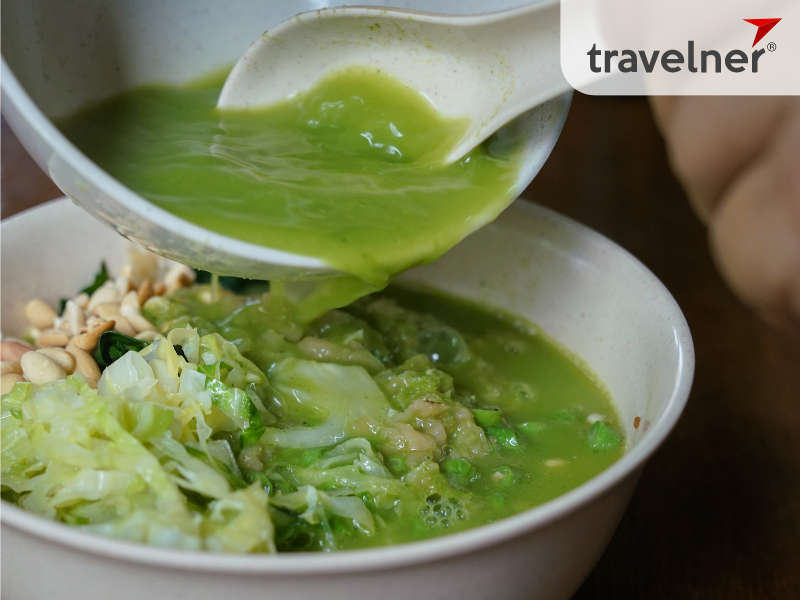 Lei-cha tea is a traditional Hakka tea.