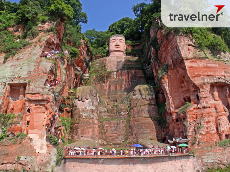 Leshan town, Sichuan province, China. Leshan town, Sichuan province, China.