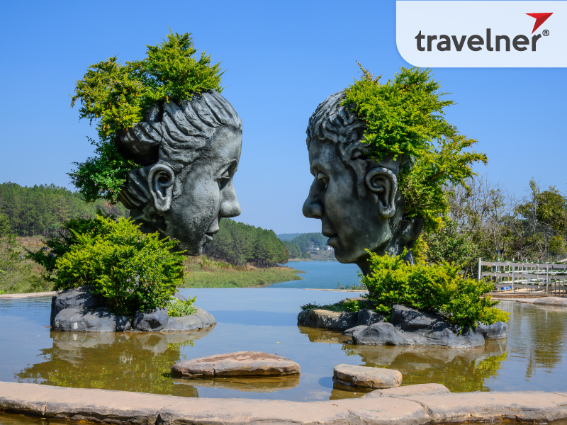 One of the art sculptures in Clay Tunnel Dalat