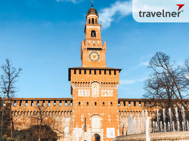 Sforzesco Castle was built in the 14th century with a fortress-like structure Sforzesco Castle was built in the 14th century with a fortress-like structure