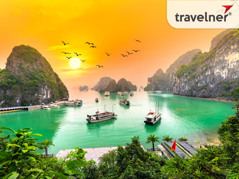 Take an aerial tour of Halong Bay