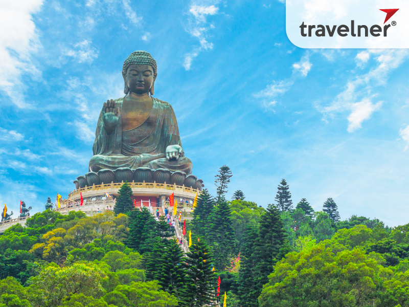 The Big Buddha on top of the Muk Yue Shan is the world's largest outdoor sitting Buddha statue The Big Buddha on top of the Muk Yue Shan is the world's largest outdoor sitting Buddha statue