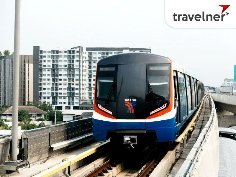 The BTS Skytrain is a rapid transit system that operates in Bangkok, Thailand