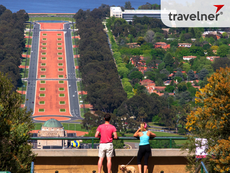 The lookout is situated atop Mount Ainslie, which is part of the Canberra Nature Park and stands at 843 meters above sea level The lookout is situated atop Mount Ainslie, which is part of the Canberra Nature Park and stands at 843 meters above sea level