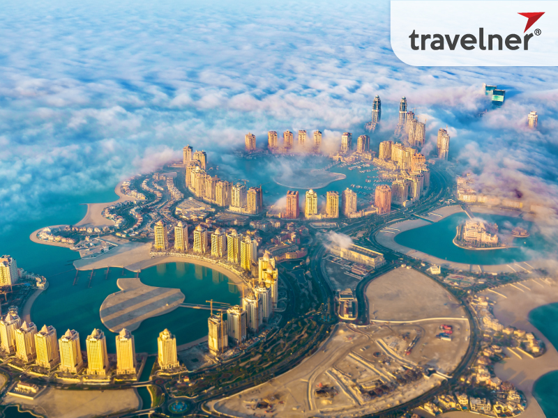 The Pearl is a man-made island with many luxurious resorts