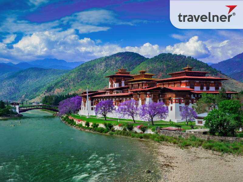 The Punakha Dzong in Punakha, Bhutan.