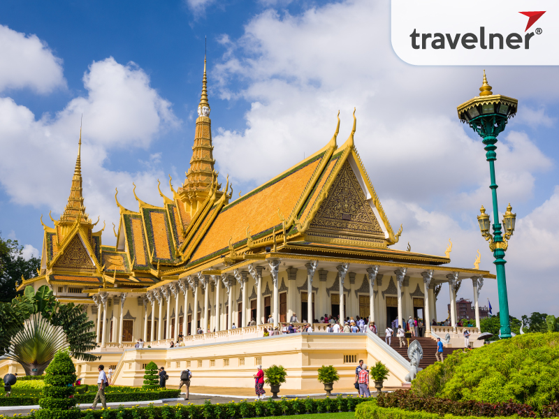 The Royal Palace complex in Phnom Penh is a popular tourist attraction and landmark in Cambodia