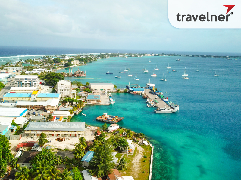 There are hotels, restaurants, and bars in Majuro city.