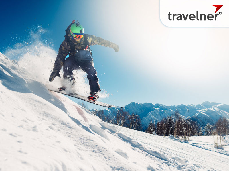 Travelers relax at the famous Blue Mountain ski resort