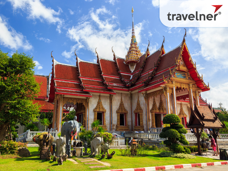 Wat Chalong temple is a beautiful example of Thai architecture