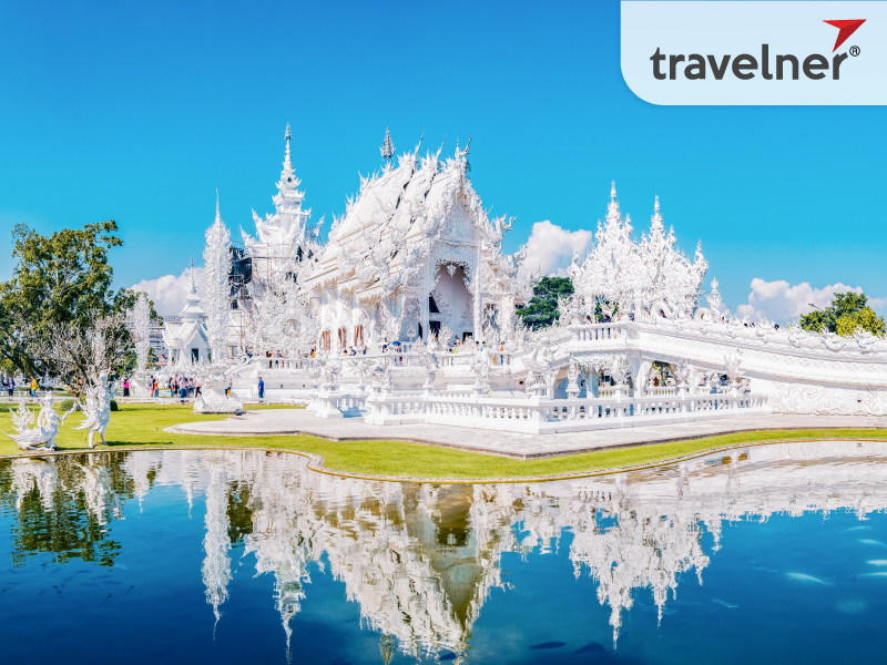 Wat Rong Khun is distinguished by its white main tone and realistic portrayal style